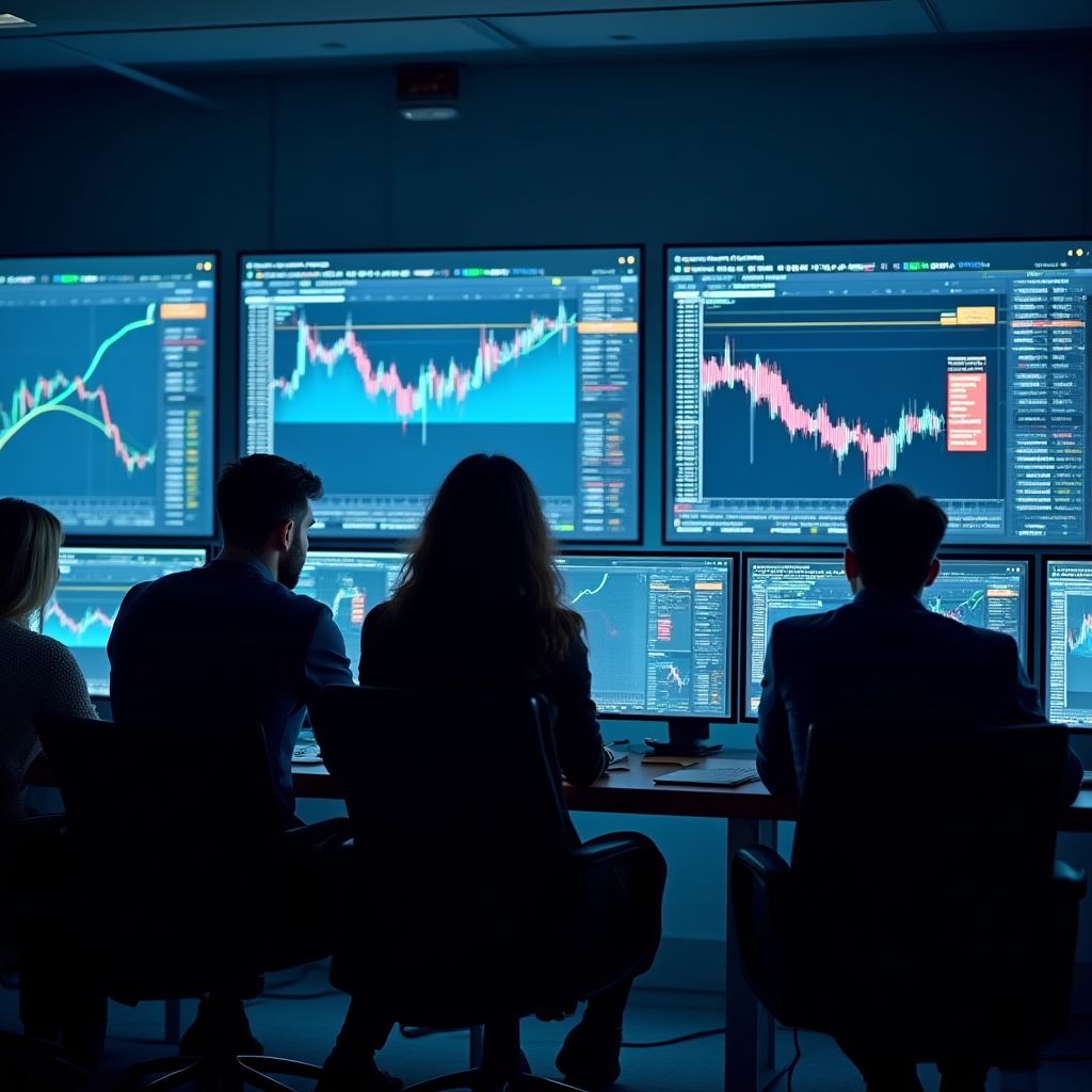 Bootcamp de trading con participantes trabajando en equipos